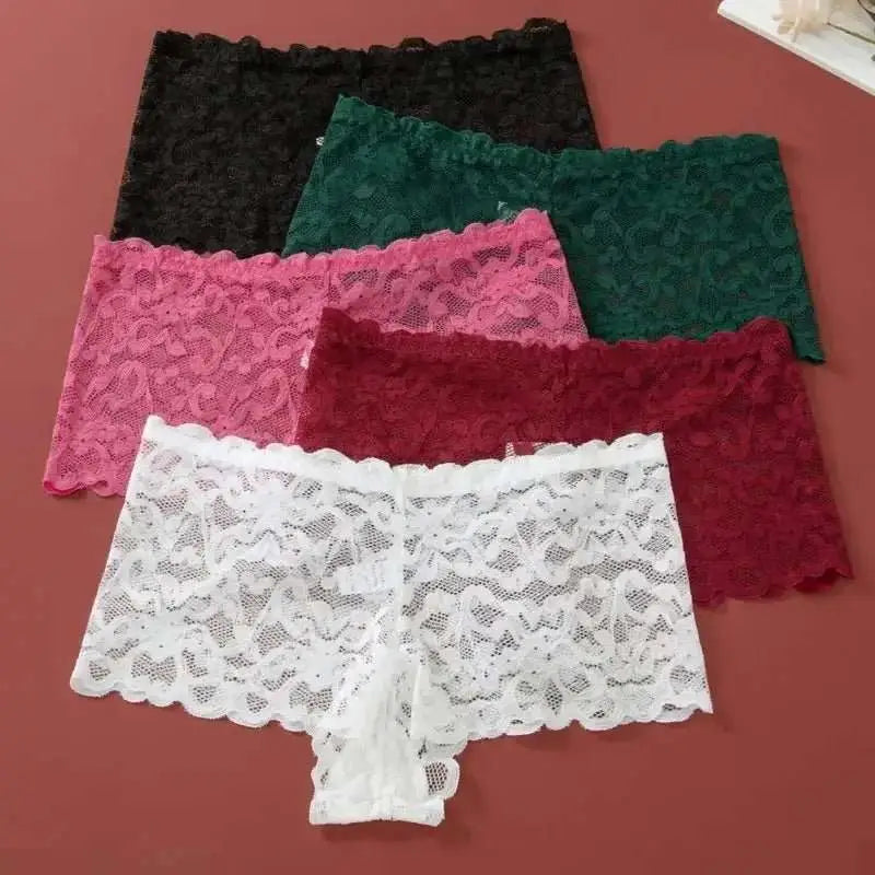 Women's Lace Non - wire Bra And Panties Set Transparent Low Rise Briefs Ultra - thin Comfort Underwear Female Bralette Lingerie Set - The Lady's Haven