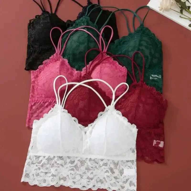 Women's Lace Non - wire Bra And Panties Set Transparent Low Rise Briefs Ultra - thin Comfort Underwear Female Bralette Lingerie Set - The Lady's Haven