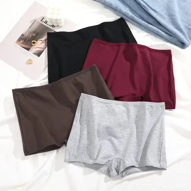 Women's Panties Cotton Seamless Sports Boxers Underwear Female Solid Color Briefs Cozy Lingerie Intimate Underpants XS - XL - The Lady's Haven