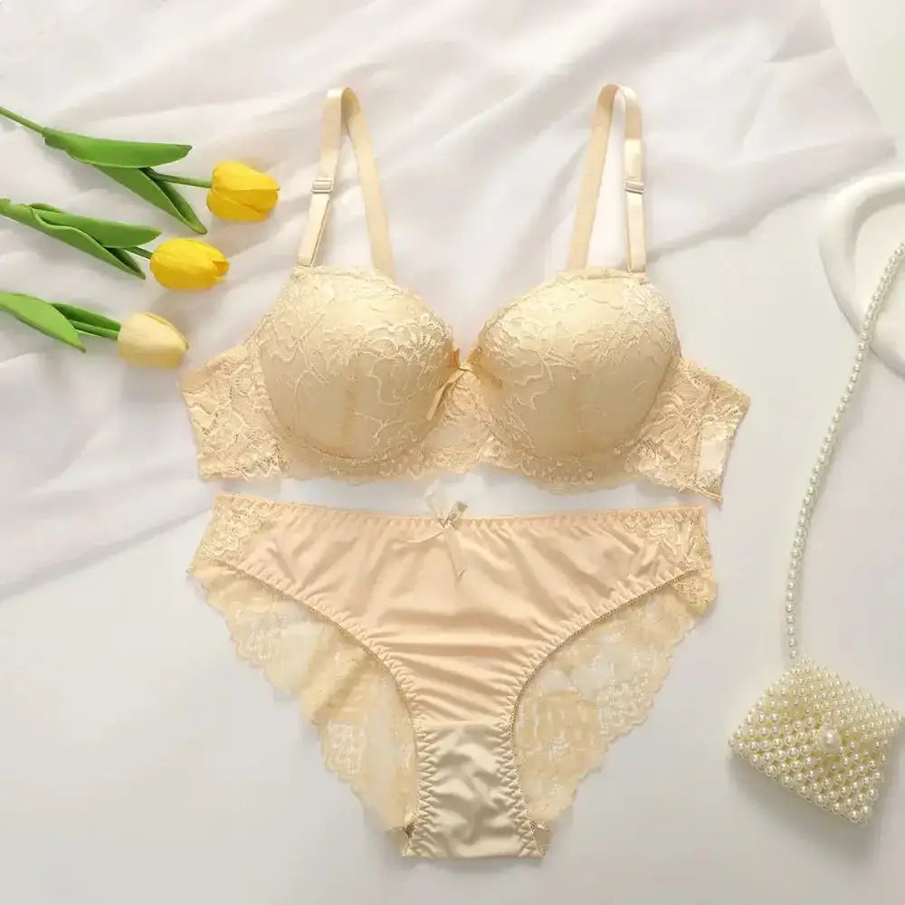 2 - piece Sexy Multi - color Lingerie Set For Women's Gathering Push Up Underwear For Women's Flower Underwear Set A2155 - The Lady's Haven