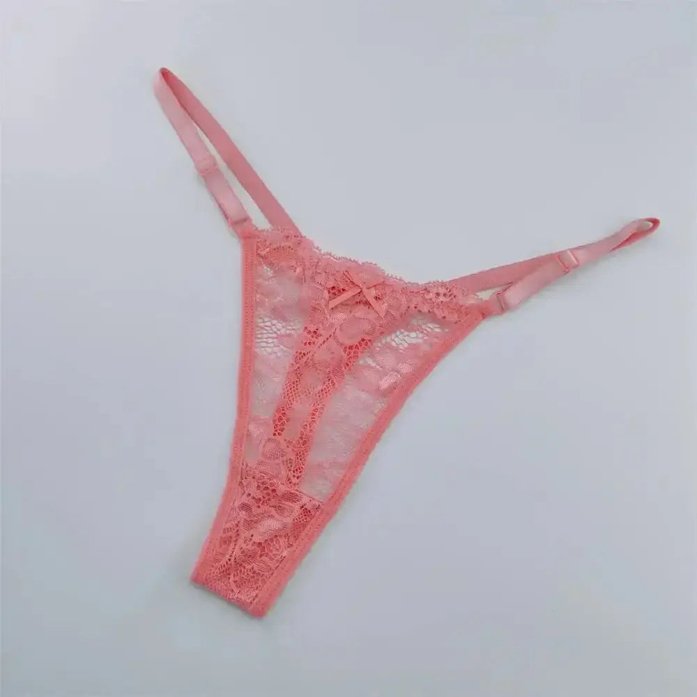 3Pcs Lace Thongs Women Lace Low Waist Panties Sexy Transparent Underwear Fashion Breathable G - string Ladies Intimates Lingerie - The Lady's Haven
