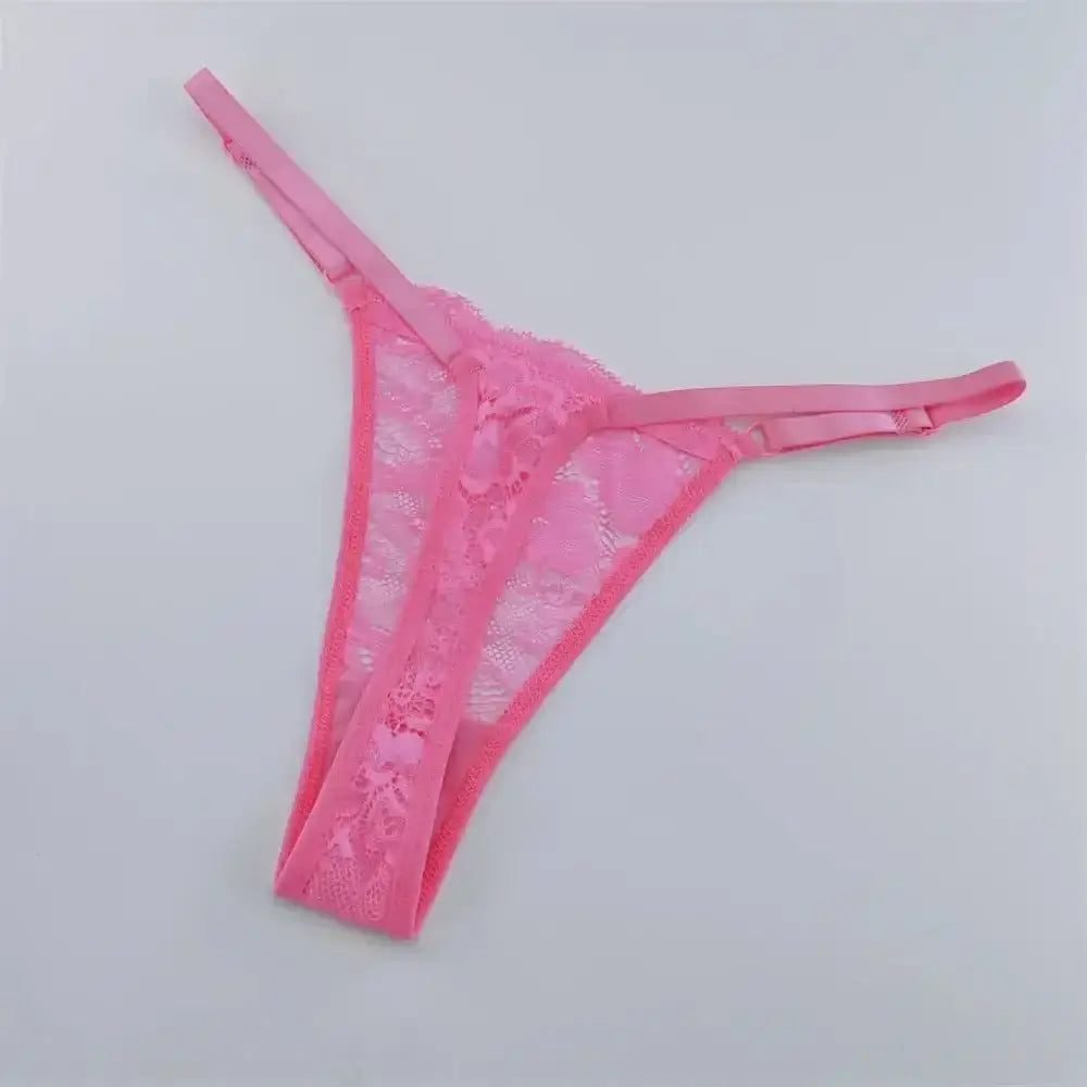 3Pcs Lace Thongs Women Lace Low Waist Panties Sexy Transparent Underwear Fashion Breathable G - string Ladies Intimates Lingerie - The Lady's Haven
