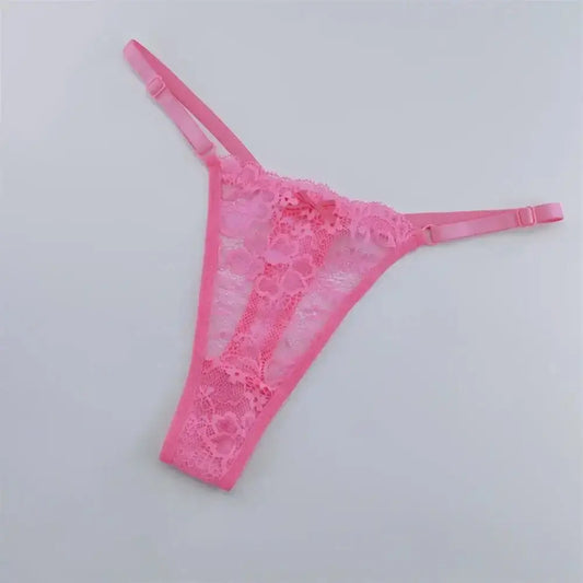 3Pcs Lace Thongs Women Lace Low Waist Panties Sexy Transparent Underwear Fashion Breathable G - string Ladies Intimates Lingerie - The Lady's Haven