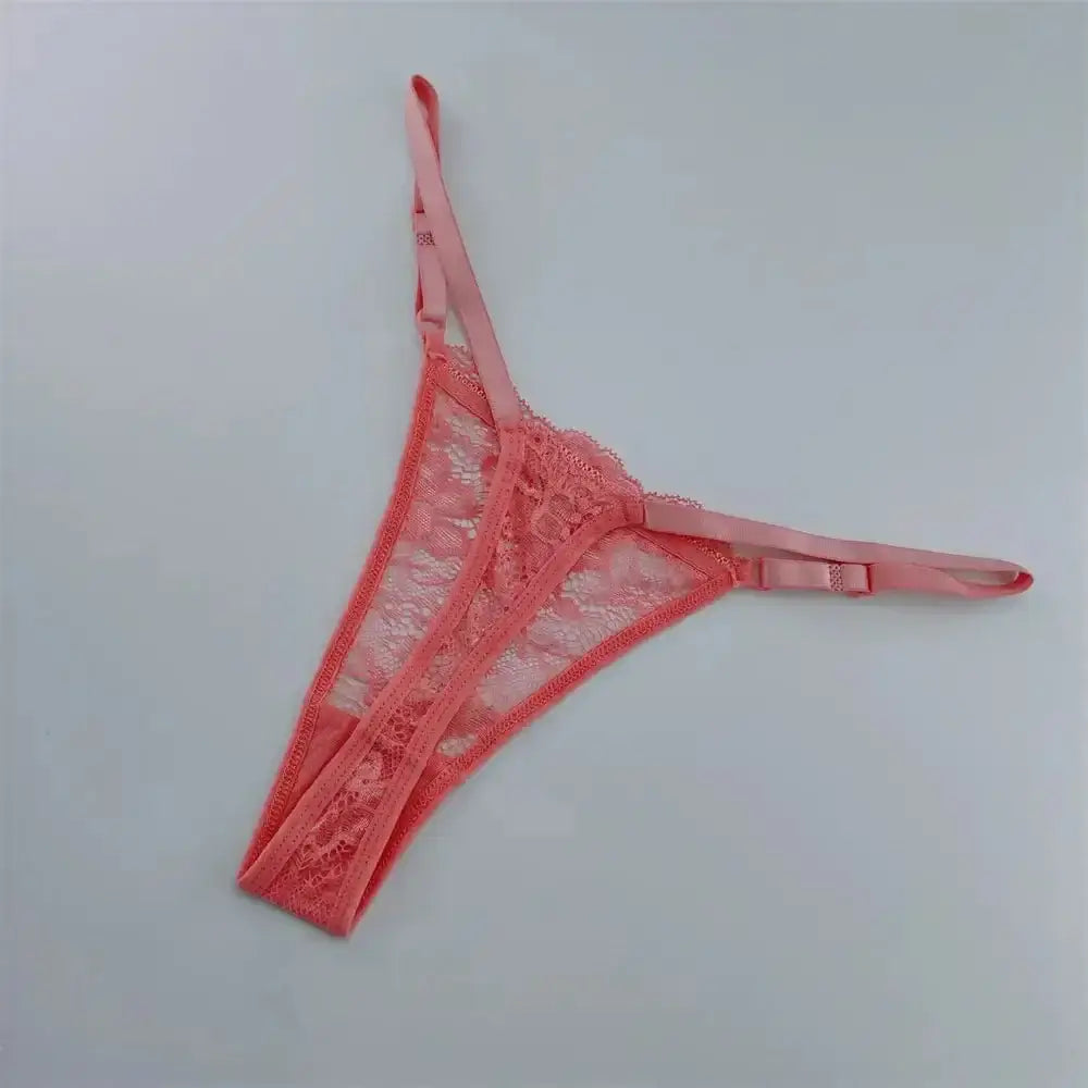 3Pcs Lace Thongs Women Lace Low Waist Panties Sexy Transparent Underwear Fashion Breathable G - string Ladies Intimates Lingerie - The Lady's Haven