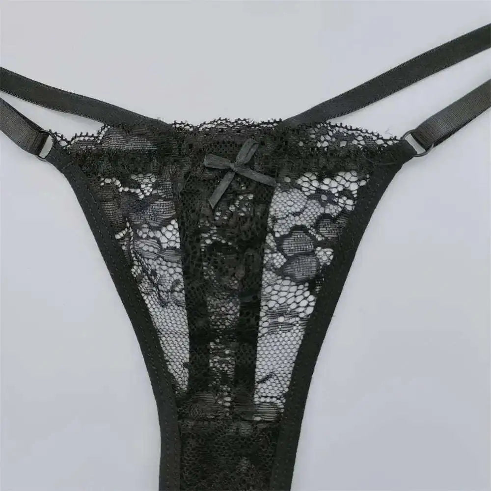 3Pcs Lace Thongs Women Lace Low Waist Panties Sexy Transparent Underwear Fashion Breathable G - string Ladies Intimates Lingerie - The Lady's Haven