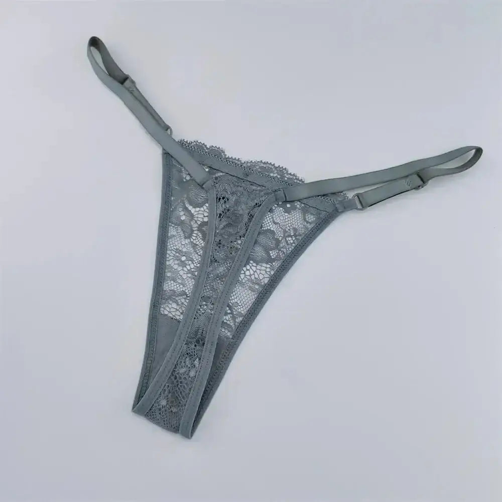 3Pcs Lace Thongs Women Lace Low Waist Panties Sexy Transparent Underwear Fashion Breathable G - string Ladies Intimates Lingerie - The Lady's Haven