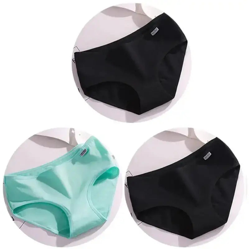 3Pcs/Set Candy Color Underwear Womens Comfortable High - quality Cotton Panties Mid - waist Breathable Underpanties Plus Size Briefs - The Lady's Haven