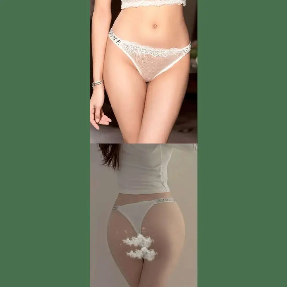 3PCS Women's Sexy Hot G String Ladies Letter Low Waist Sexy Panties Lace Thong Women Underwear Panties Antibacterial T - back - The Lady's Haven
