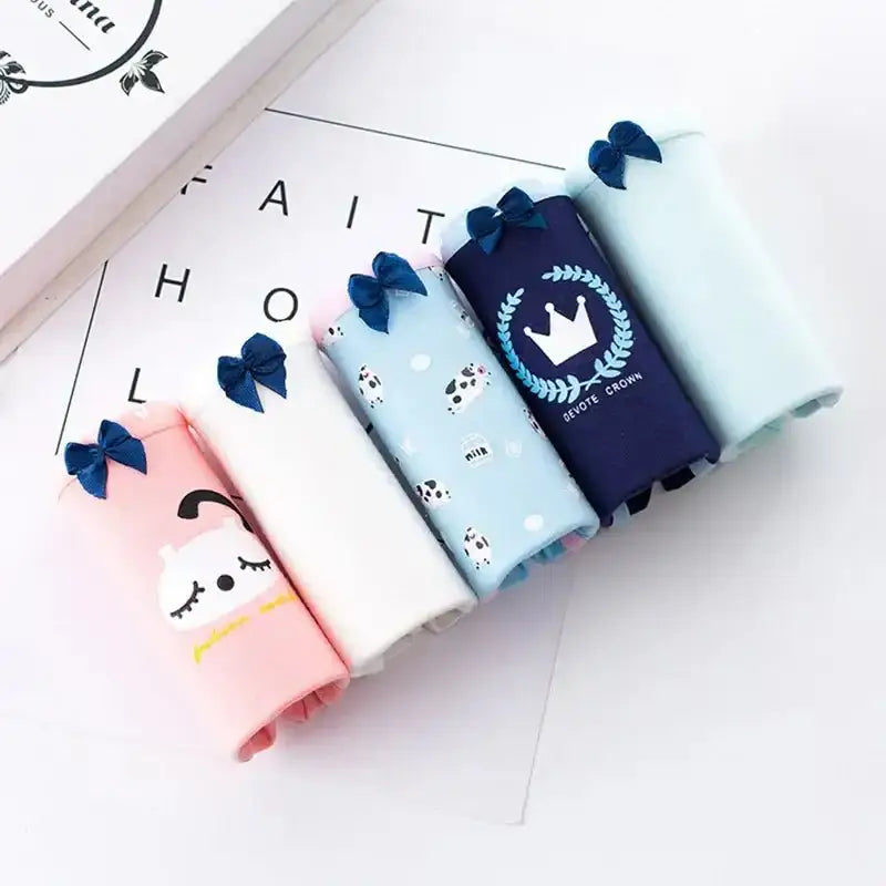 5Pcs Cotton Underwear Women's Panties Plus Size Briefs Girls Calcinha Sexy Lingerie Ladies Panty Print Cartoon Female Underpant - The Lady's Haven