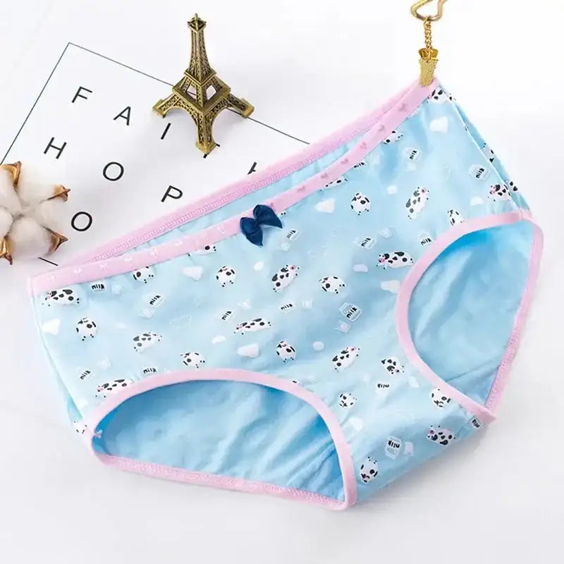 5Pcs Cotton Underwear Women's Panties Plus Size Briefs Girls Calcinha Sexy Lingerie Ladies Panty Print Cartoon Female Underpant - The Lady's Haven