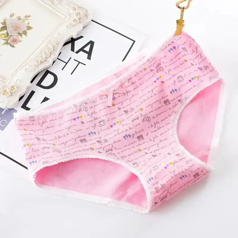 5Pcs Cotton Underwear Women's Panties Plus Size Briefs Girls Calcinha Sexy Lingerie Ladies Panty Print Cartoon Female Underpant - The Lady's Haven