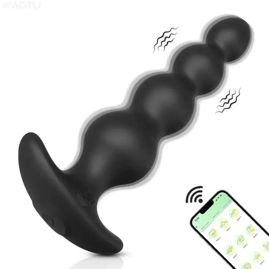 APP Bluetooth Anal Vibrator for Men Prostate Massager Wireless Remote Butt Plug Vibrating Adult Sex Toys for Women Male