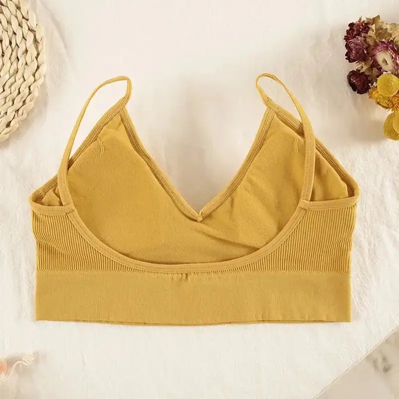 CHRLEISURE Women Underwear Set Wireless Lingerie Panties Bra Sexy G - String Seamless Tank Crop Top Brassiere New - The Lady's Haven