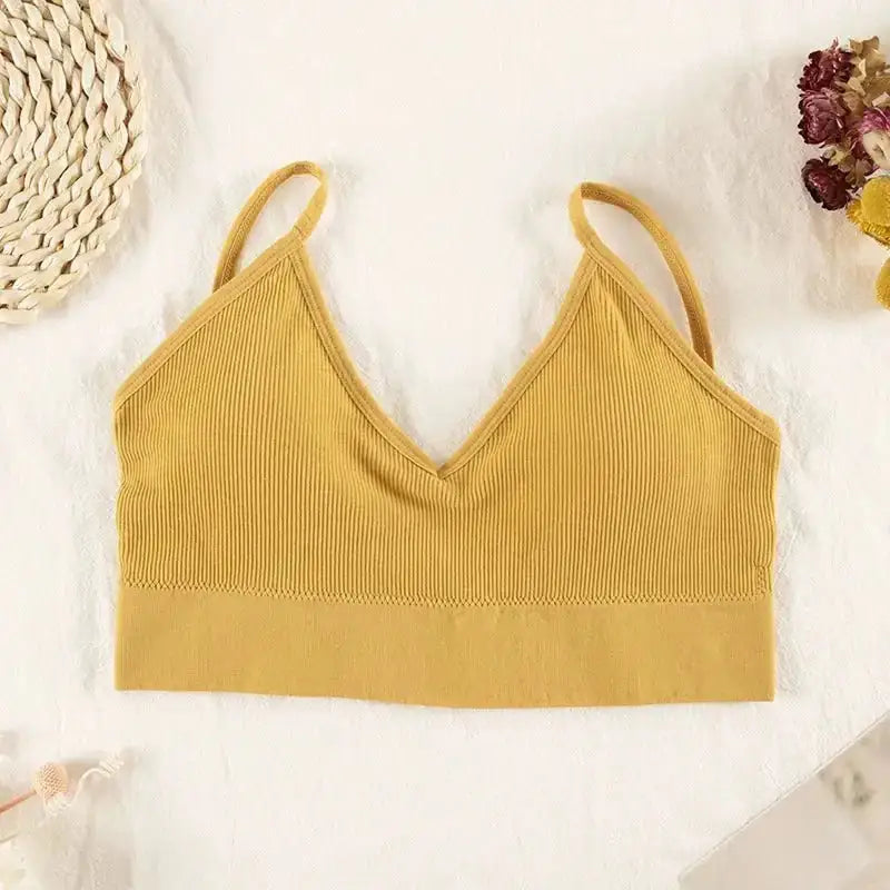 CHRLEISURE Women Underwear Set Wireless Lingerie Panties Bra Sexy G - String Seamless Tank Crop Top Brassiere New - The Lady's Haven