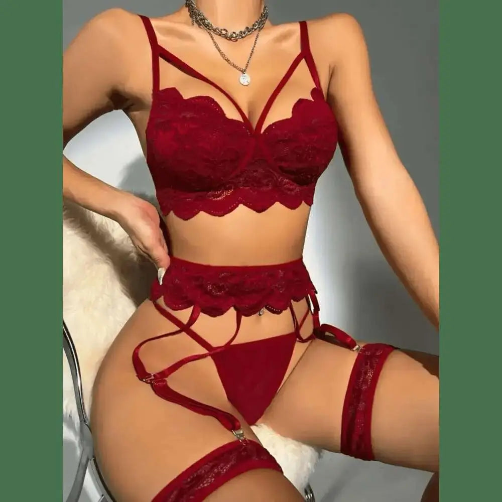 Erotic Sexy Lace Bra And Panty Set Underwear Transparent Bra Exotic Sets Sexy Thong Woman Porn Fancy Sensual Luxury Lingerie - The Lady's Haven