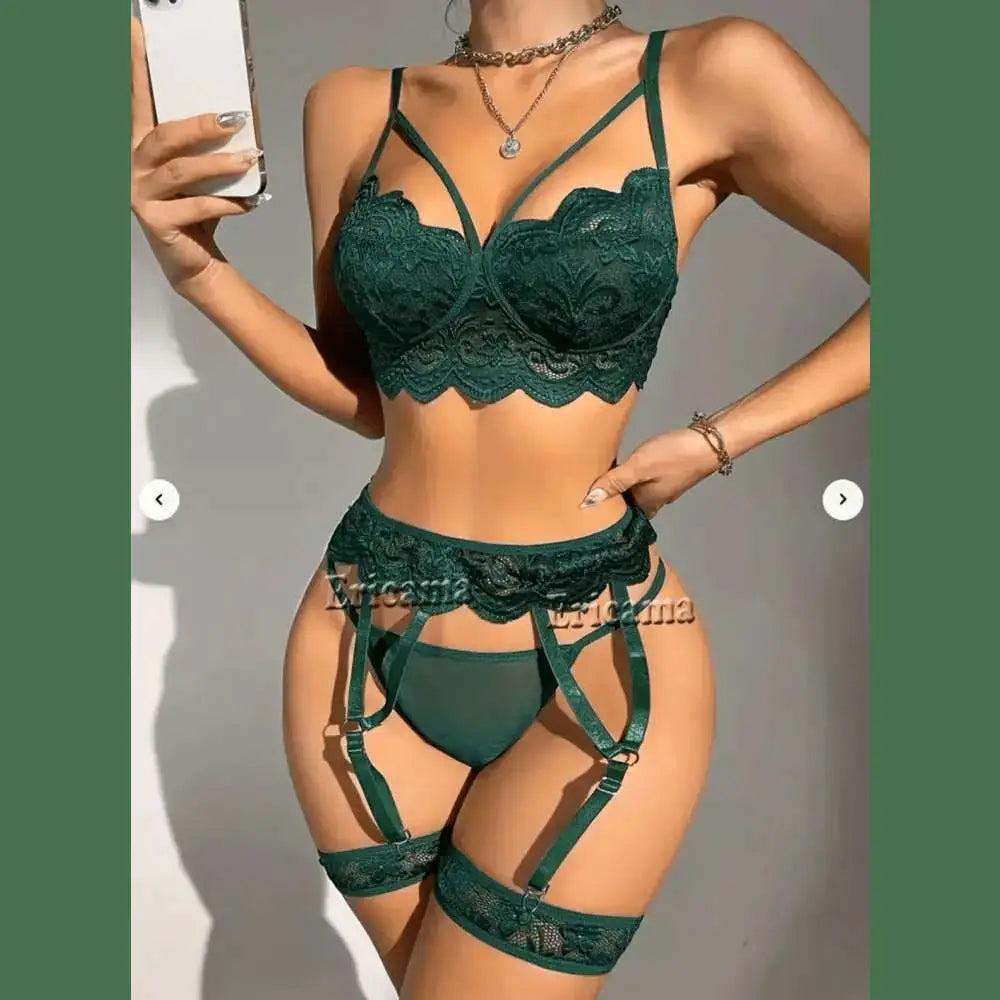 Erotic Sexy Lace Bra And Panty Set Underwear Transparent Bra Exotic Sets Sexy Thong Woman Porn Fancy Sensual Luxury Lingerie - The Lady's Haven