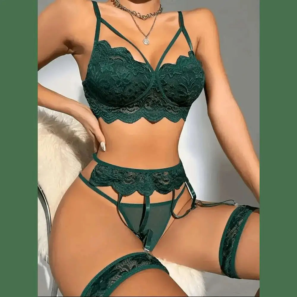 Erotic Sexy Lace Bra And Panty Set Underwear Transparent Bra Exotic Sets Sexy Thong Woman Porn Fancy Sensual Luxury Lingerie - The Lady's Haven