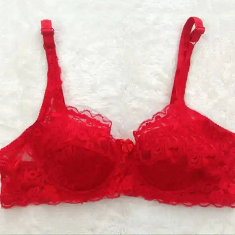New Sexy Floral Lace Bras Women Summer Thin Push Up Brassiere Solid Color Comfort Breathable Underwear Female Fashion Lingerie - The Lady's Haven