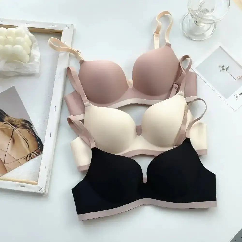 Seamless Bras for Women Comfort Wireless Underwear Women's No Steel Ring Bralette 3/4 Cup Glossy Bra Female 32 34 36 38 Lingerie - The Lady's Haven