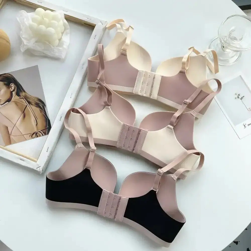 Seamless Bras for Women Comfort Wireless Underwear Women's No Steel Ring Bralette 3/4 Cup Glossy Bra Female 32 34 36 38 Lingerie - The Lady's Haven