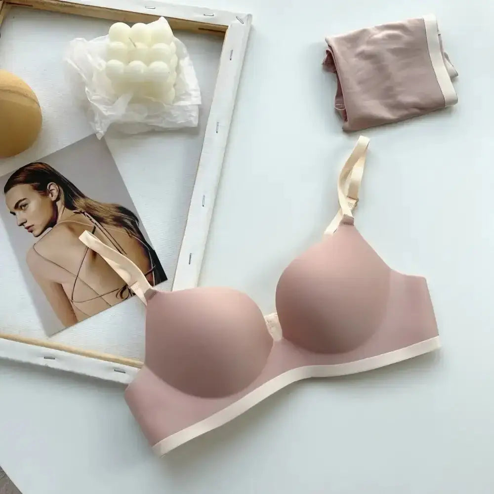 Seamless Bras for Women Comfort Wireless Underwear Women's No Steel Ring Bralette 3/4 Cup Glossy Bra Female 32 34 36 38 Lingerie - The Lady's Haven