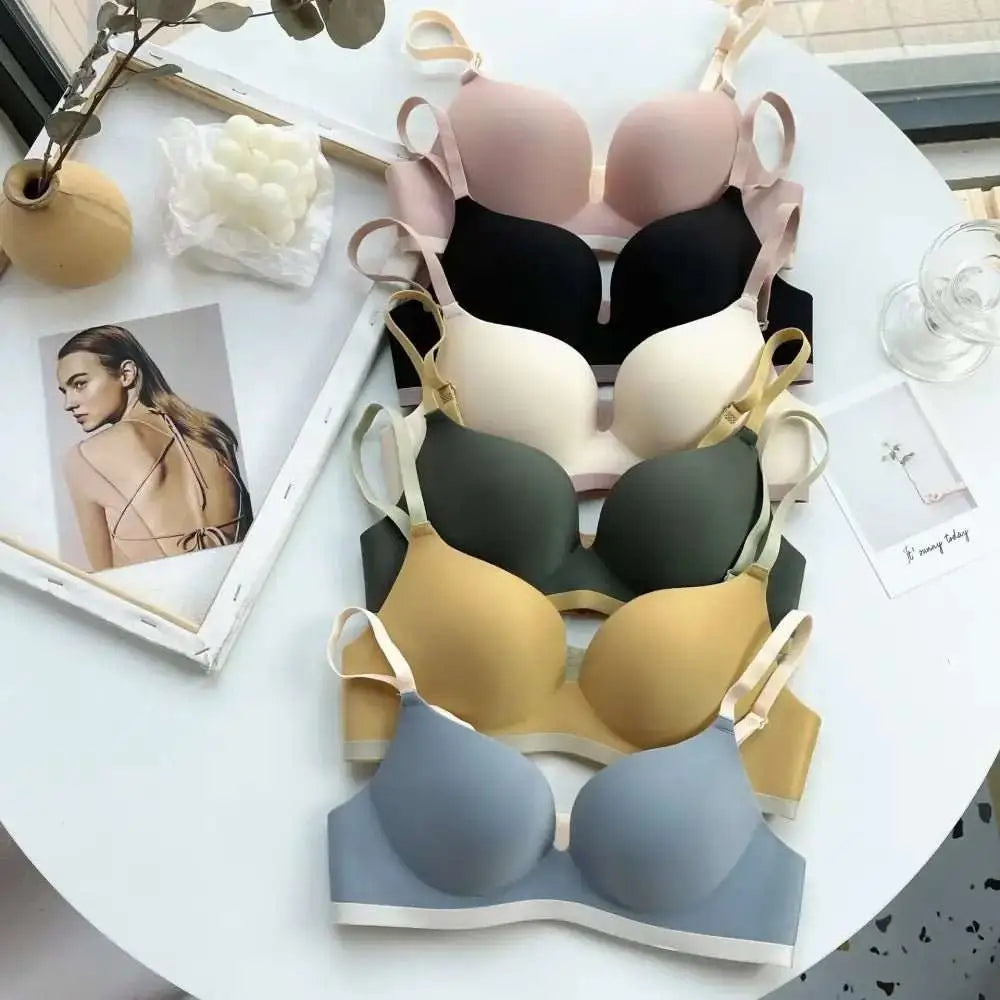 Seamless Bras for Women Comfort Wireless Underwear Women's No Steel Ring Bralette 3/4 Cup Glossy Bra Female 32 34 36 38 Lingerie - The Lady's Haven