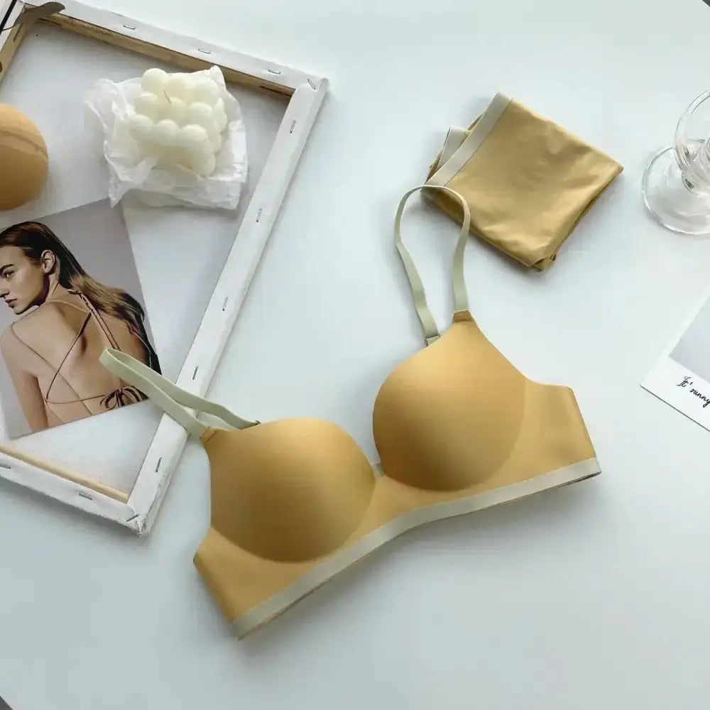 Seamless Bras for Women Comfort Wireless Underwear Women's No Steel Ring Bralette 3/4 Cup Glossy Bra Female 32 34 36 38 Lingerie - The Lady's Haven