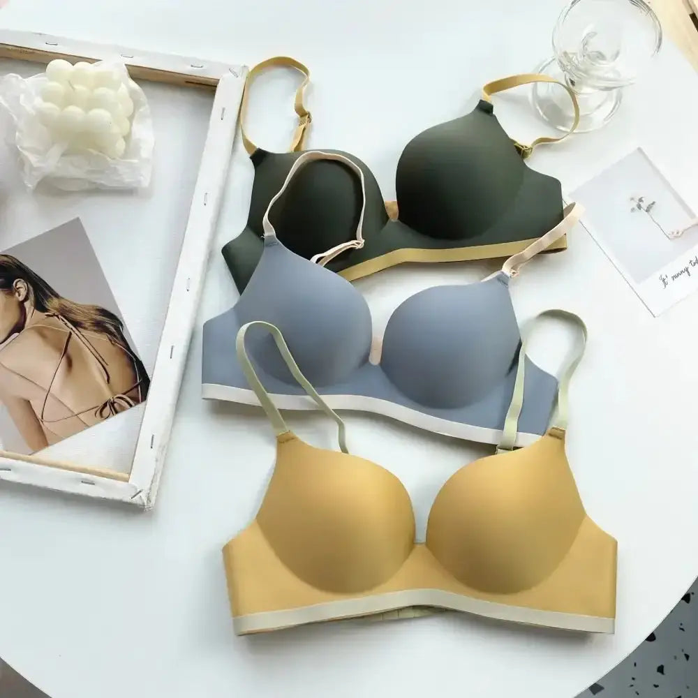Seamless Bras for Women Comfort Wireless Underwear Women's No Steel Ring Bralette 3/4 Cup Glossy Bra Female 32 34 36 38 Lingerie - The Lady's Haven