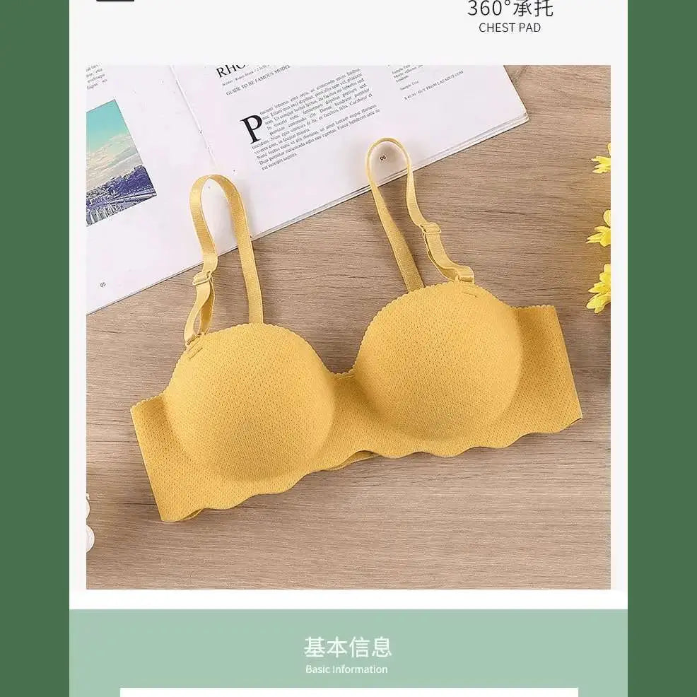 Sexy Bras Push Up Seamless Underwear for Women Solid Color Wireless Lingerie One - pieces Gather Convertible Straps Brassiere - The Lady's Haven