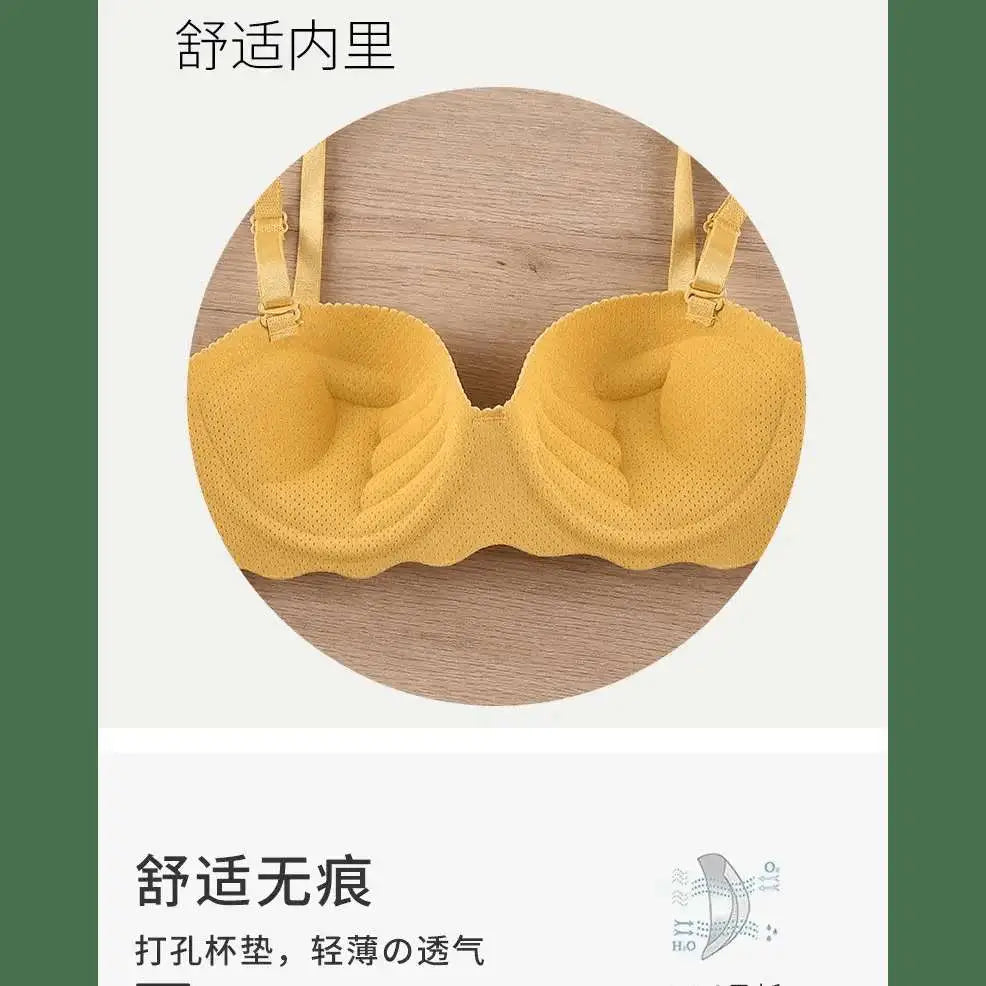 Sexy Bras Push Up Seamless Underwear for Women Solid Color Wireless Lingerie One - pieces Gather Convertible Straps Brassiere - The Lady's Haven