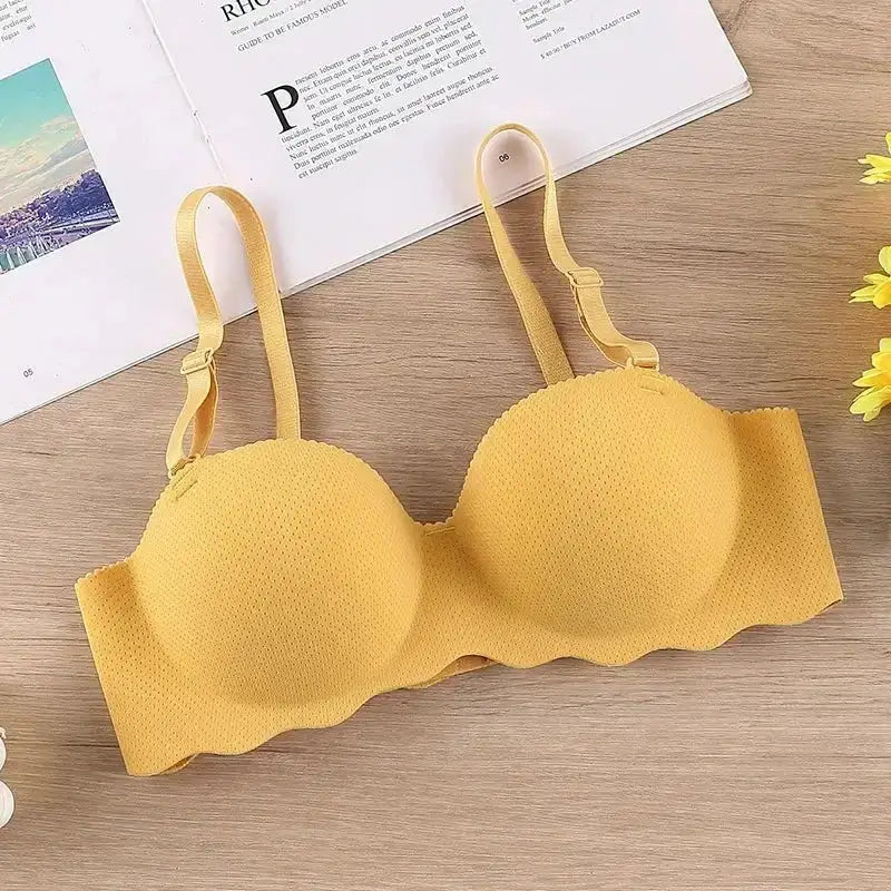 Sexy Bras Push Up Seamless Underwear for Women Solid Color Wireless Lingerie One - pieces Gather Convertible Straps Brassiere - The Lady's Haven
