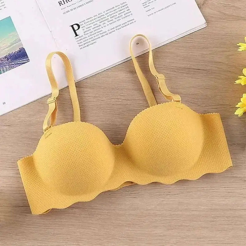 Sexy Bras Push Up Seamless Underwear for Women Solid Color Wireless Lingerie One - pieces Gather Convertible Straps Brassiere - The Lady's Haven