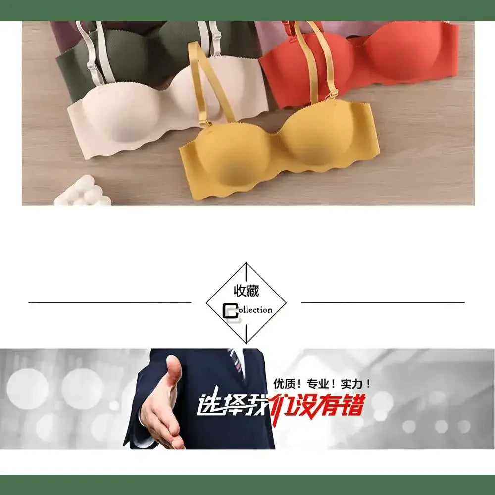 Sexy Bras Push Up Seamless Underwear for Women Solid Color Wireless Lingerie One - pieces Gather Convertible Straps Brassiere - The Lady's Haven