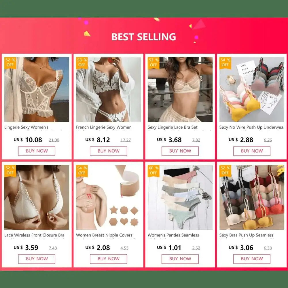Sexy Bras Push Up Seamless Underwear for Women Solid Color Wireless Lingerie One - pieces Gather Convertible Straps Brassiere - The Lady's Haven