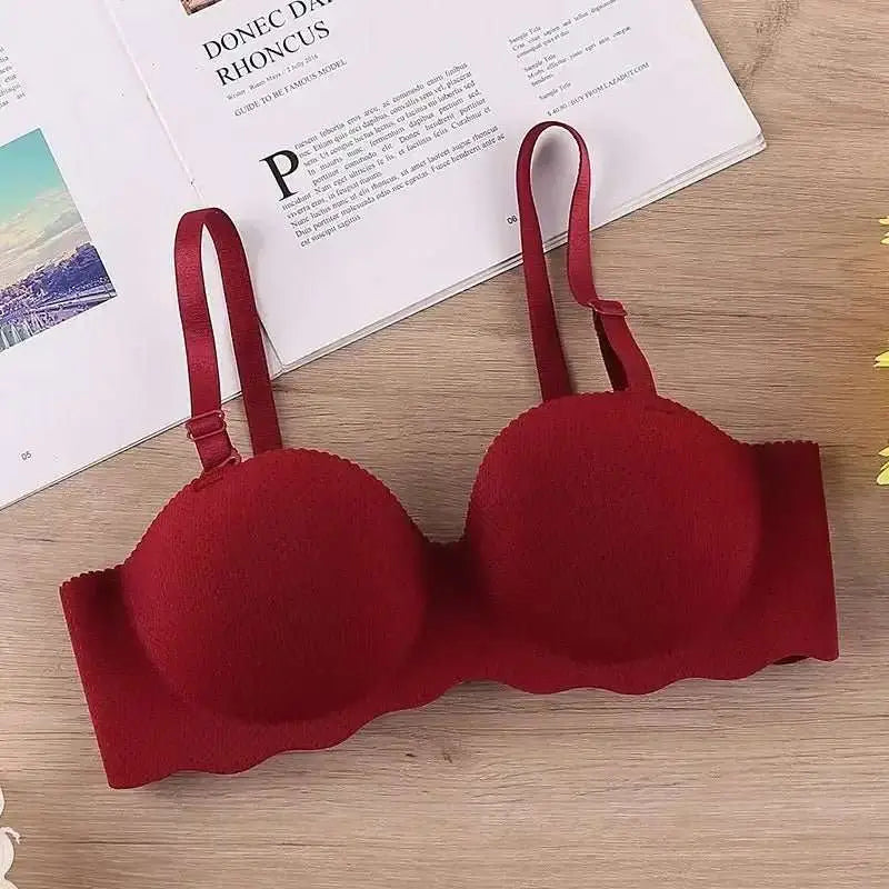 Sexy Bras Push Up Seamless Underwear for Women Solid Color Wireless Lingerie One - pieces Gather Convertible Straps Brassiere - The Lady's Haven