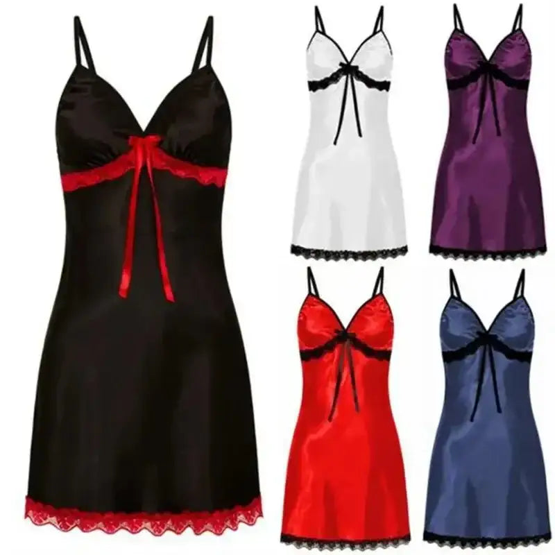 Sexy Nightgown For Women Sexy Nightie Sleepwear Plus Size Lace Floral Female Lingerie Suspenders Nightdress Robe Babydoll Summer - The Lady's Haven