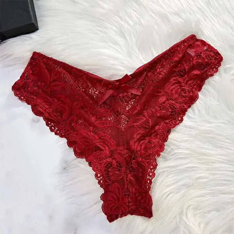 Tulle Suspenders Exquisite Women's Lencerias Lace V - Neck Underwear Semi - transparent Thong Dress Set Females Lingerie Nightgowns - The Lady's Haven