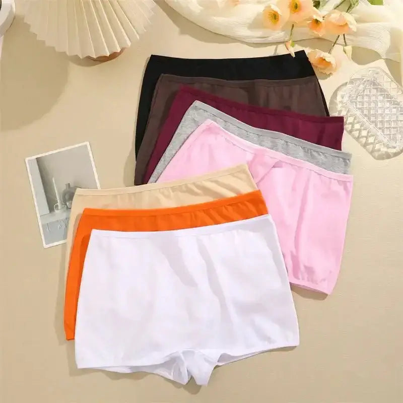 Women's Panties Cotton Seamless Sports Boxers Underwear Female Solid Color Briefs Cozy Lingerie Intimate Underpants XS - XL - The Lady's Haven