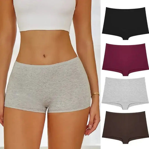 Women's Panties Cotton Seamless Sports Boxers Underwear Female Solid Color Briefs Cozy Lingerie Intimate Underpants XS - XL - The Lady's Haven